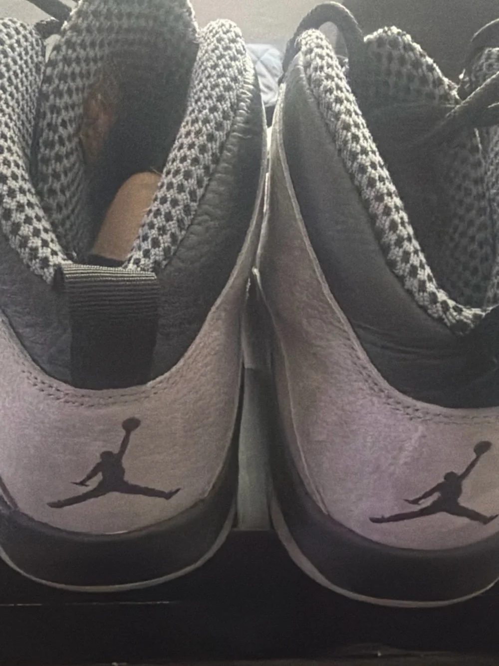 Jordan Men's Black and Light Gray High-Top Sneakers